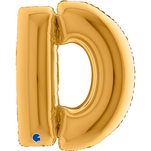Buchstabe D Gold Folienballon - 102 cm