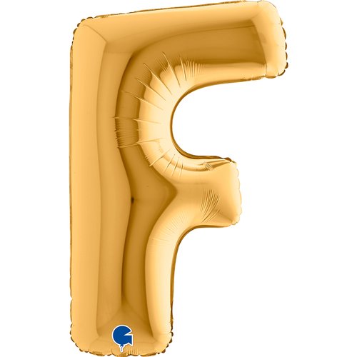 Buchstabe F Gold Folienballon - 102 cm