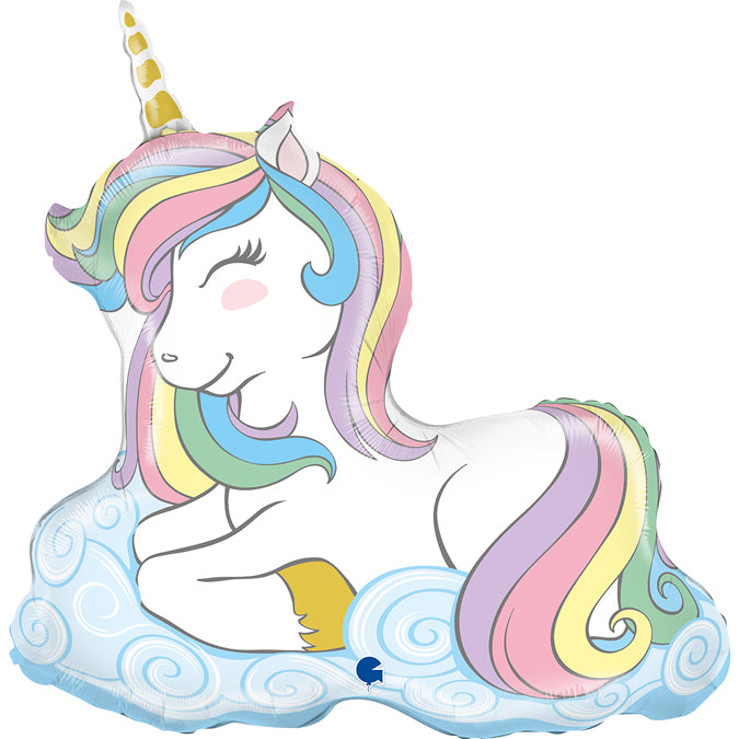 Einhorn Folienballon Macaron - 34"/86cm