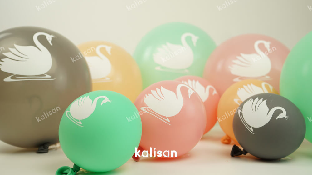 Schwan Latexballon Mix - 10 St. - 12"/30cm