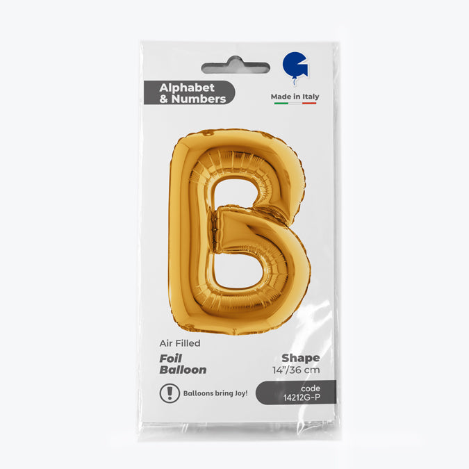 Buchstabe B Gold Folienballon - 36 cm