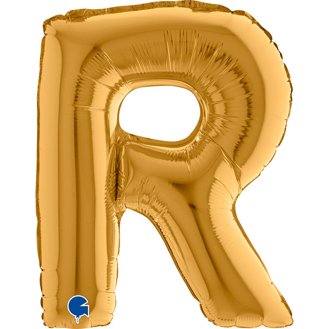 Buchstabe R Gold Folienballon - 36 cm