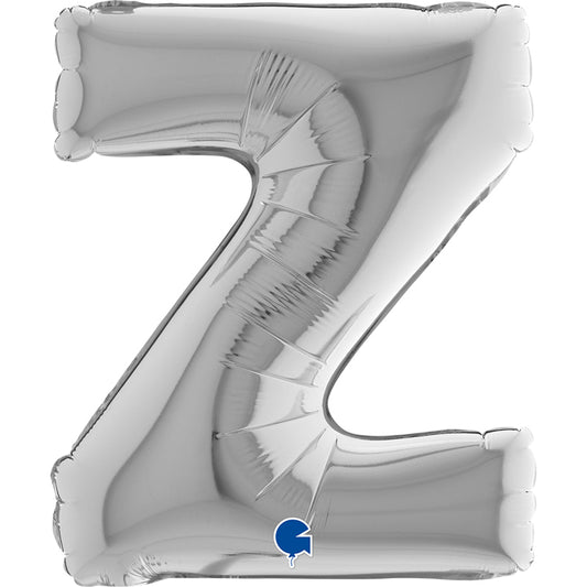 Buchstabe Z Silber Folienballon - 36 cm