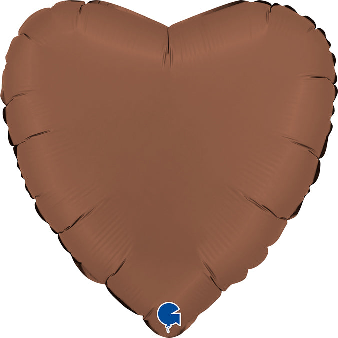 Satin Chocolate Herz Folienballon - 18"/46cm