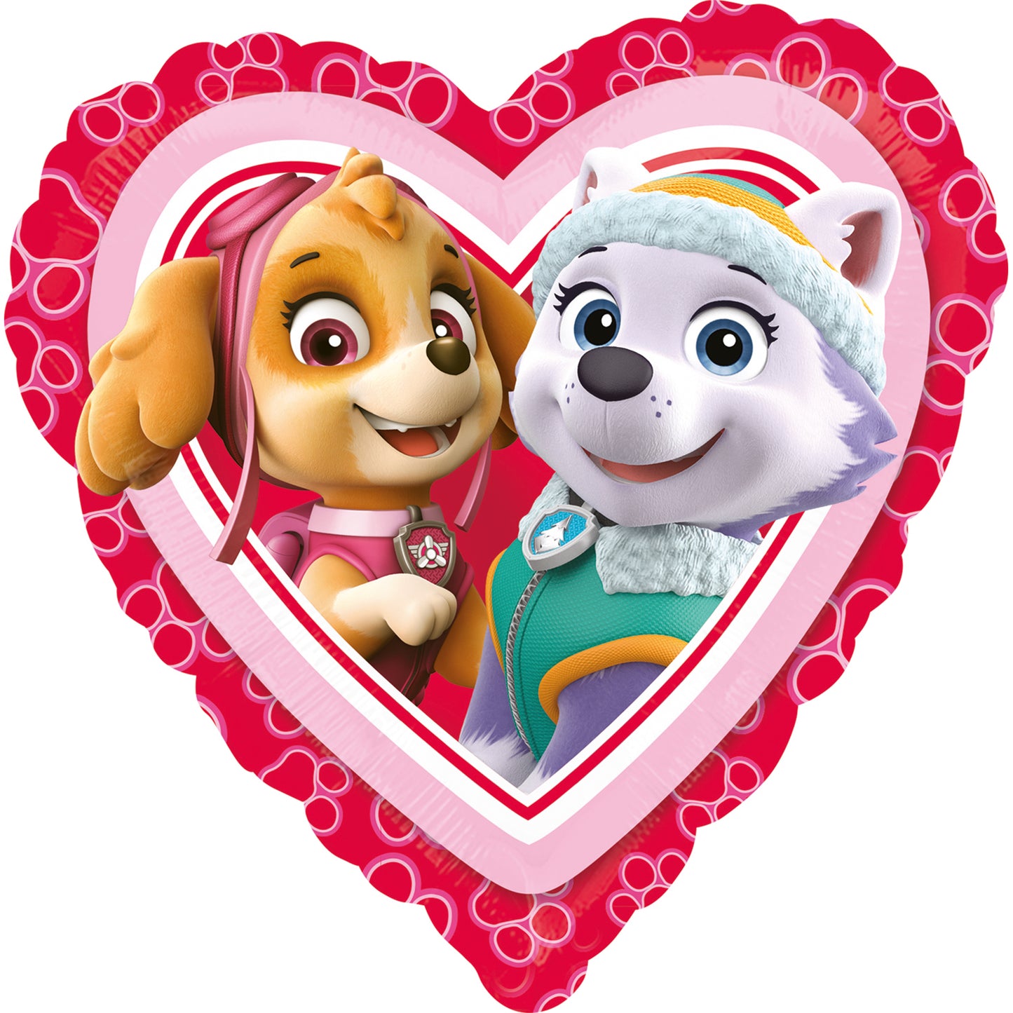 Paw Patrol Love Folienballoon Herz - 17" / 43cm