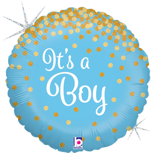 Glittering It's a Boy Folienballon - 18"/46cm