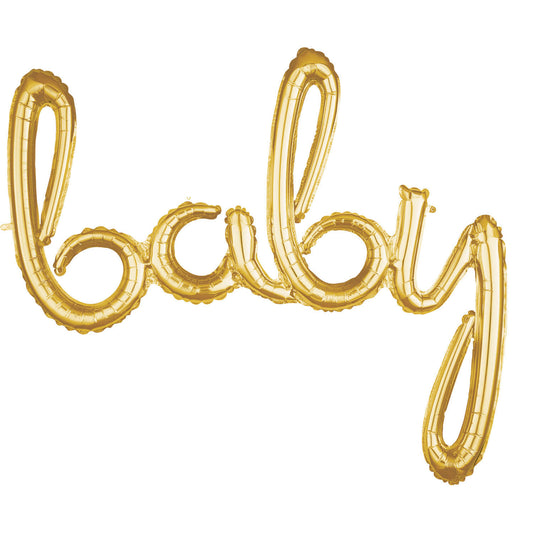Baby Schriftzug Folienballon - Gold