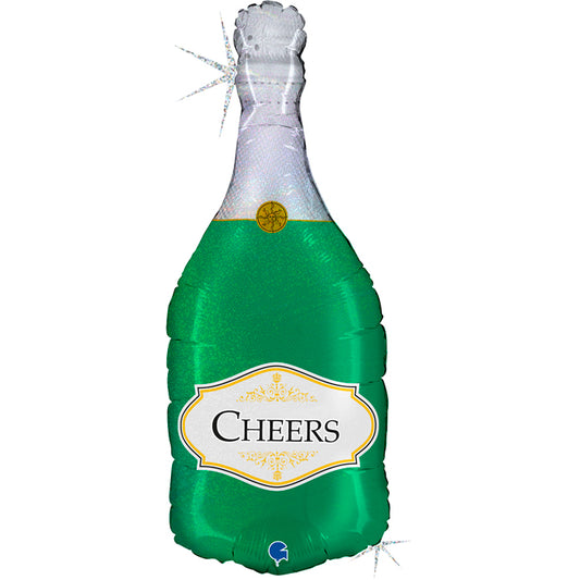 Cheers Champagner Flasche Folienballon - 32"/81cm