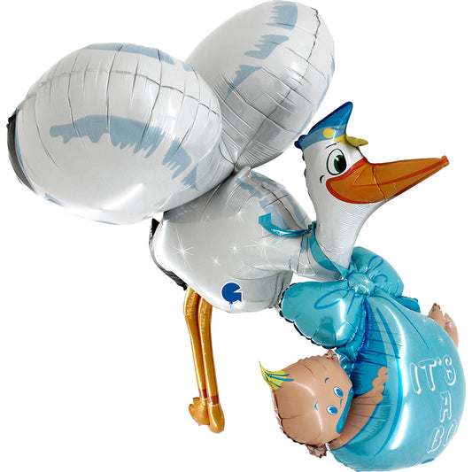 It's a Boy Storch 3D Folienballon - 52"/132cm