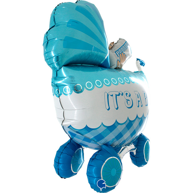 It's a Boy Kinderwagen 3D Folienballon - 33"/84cm