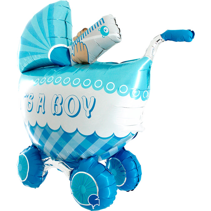 It's a Boy Kinderwagen 3D Folienballon - 33"/84cm