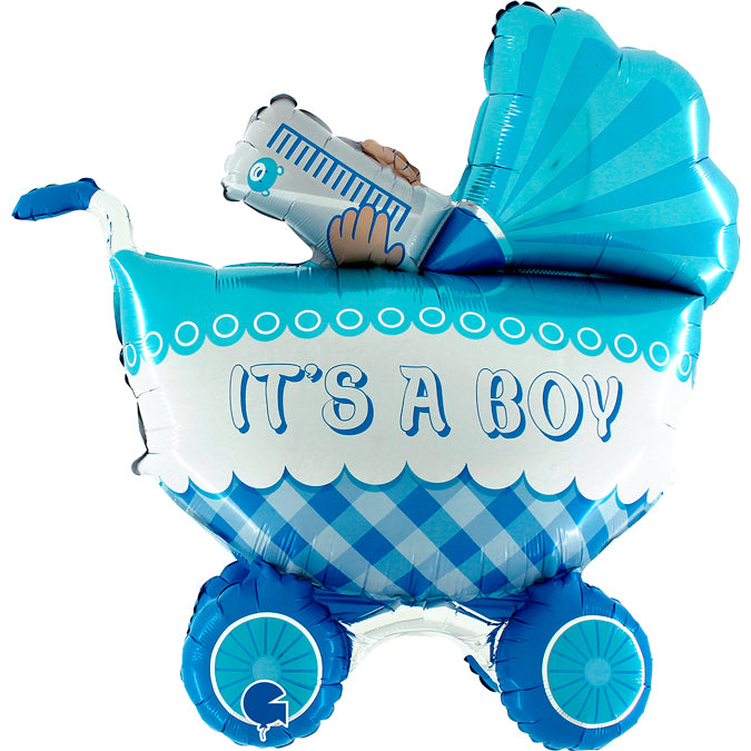 It's a Boy Kinderwagen 3D Folienballon - 33"/84cm