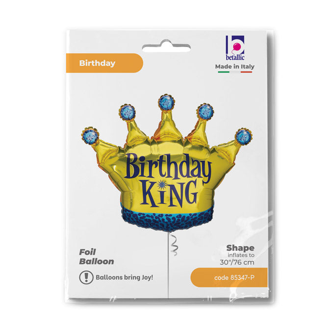 Birthday King Folienballon - 30"/76cm