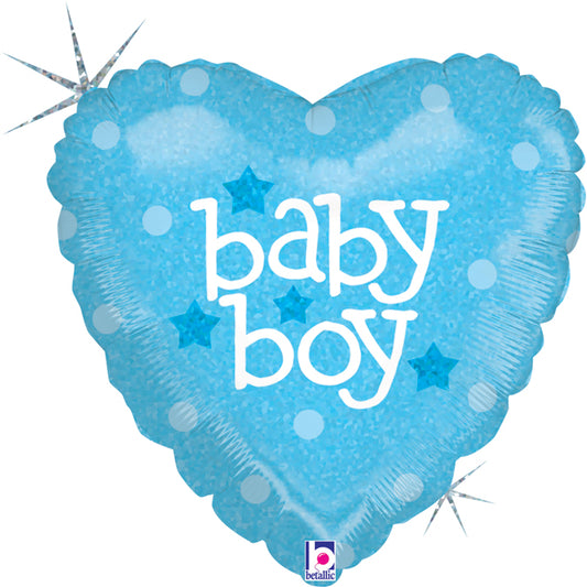 Baby Boy Herz Folienballon - 18"/46cm