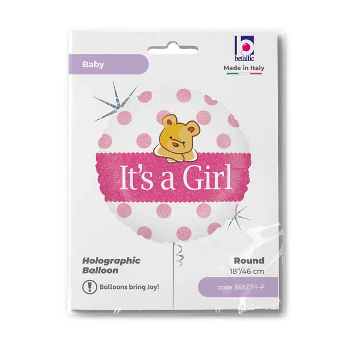 It's a Girl Bär Folienballon - 18"/46cm