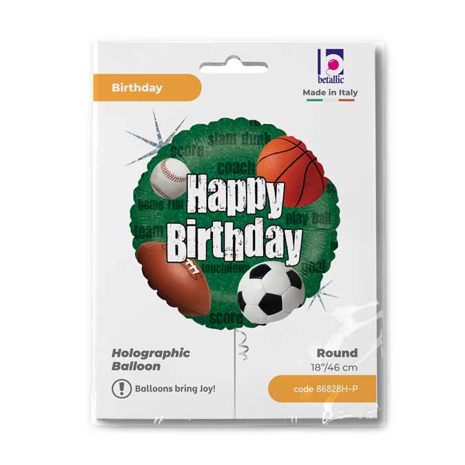 Happy Birthday Sport Folienballon - 18"/46cm