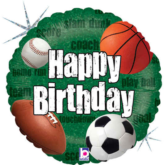 Happy Birthday Sport Folienballon - 18"/46cm