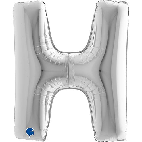 Buchstabe H Silber Folienballon - 102 cm