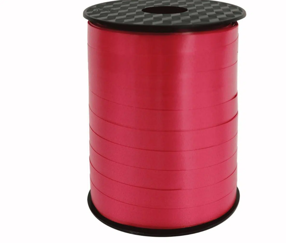 Rot Geschenkband - Ballonband - Polyband - 10mm x 250m