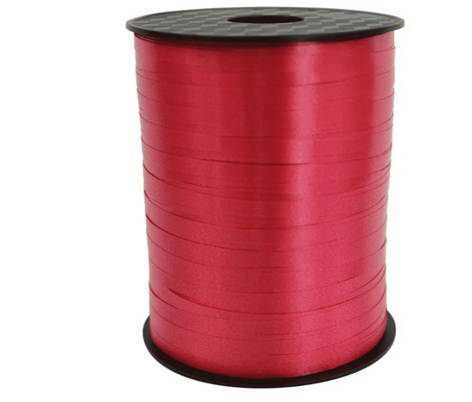 Rot Geschenkband - Ballonband - Polyband - 5mm x 250m