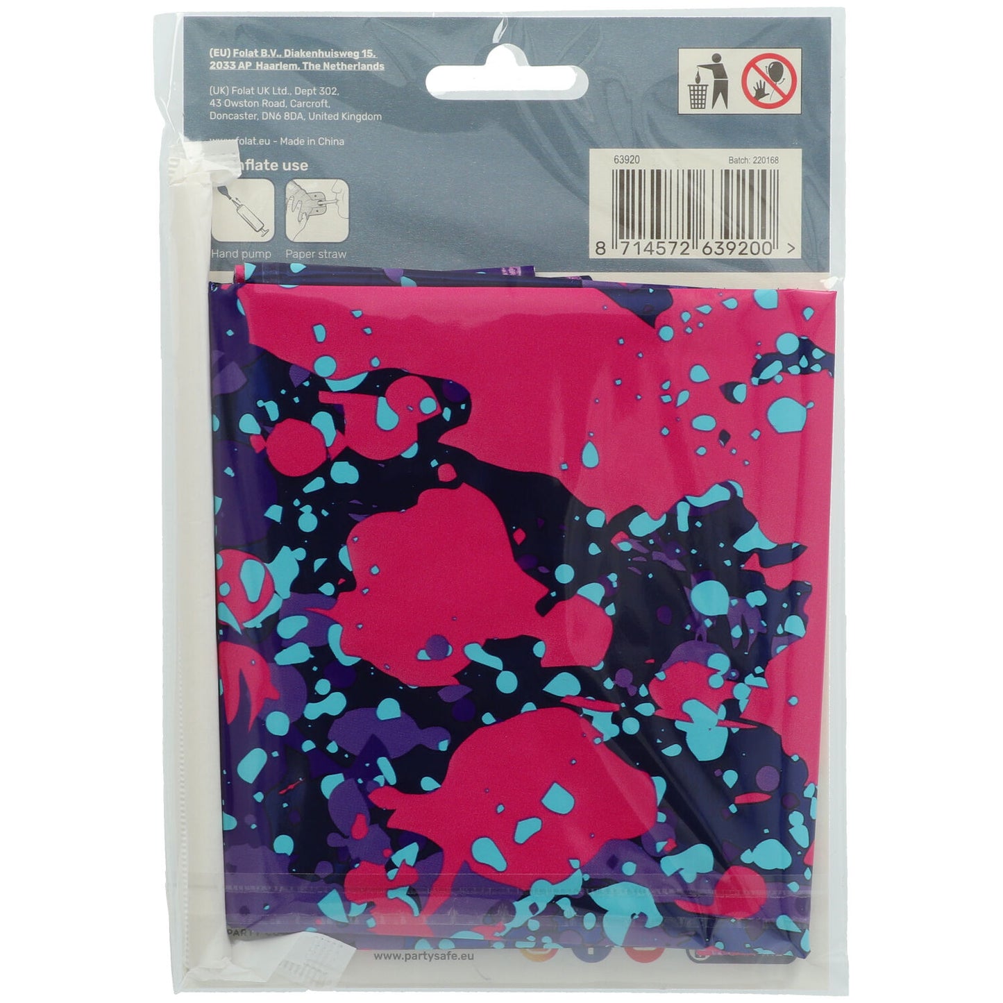 Zahl 0 Paint Splash Stehender Folienballon - 41 cm