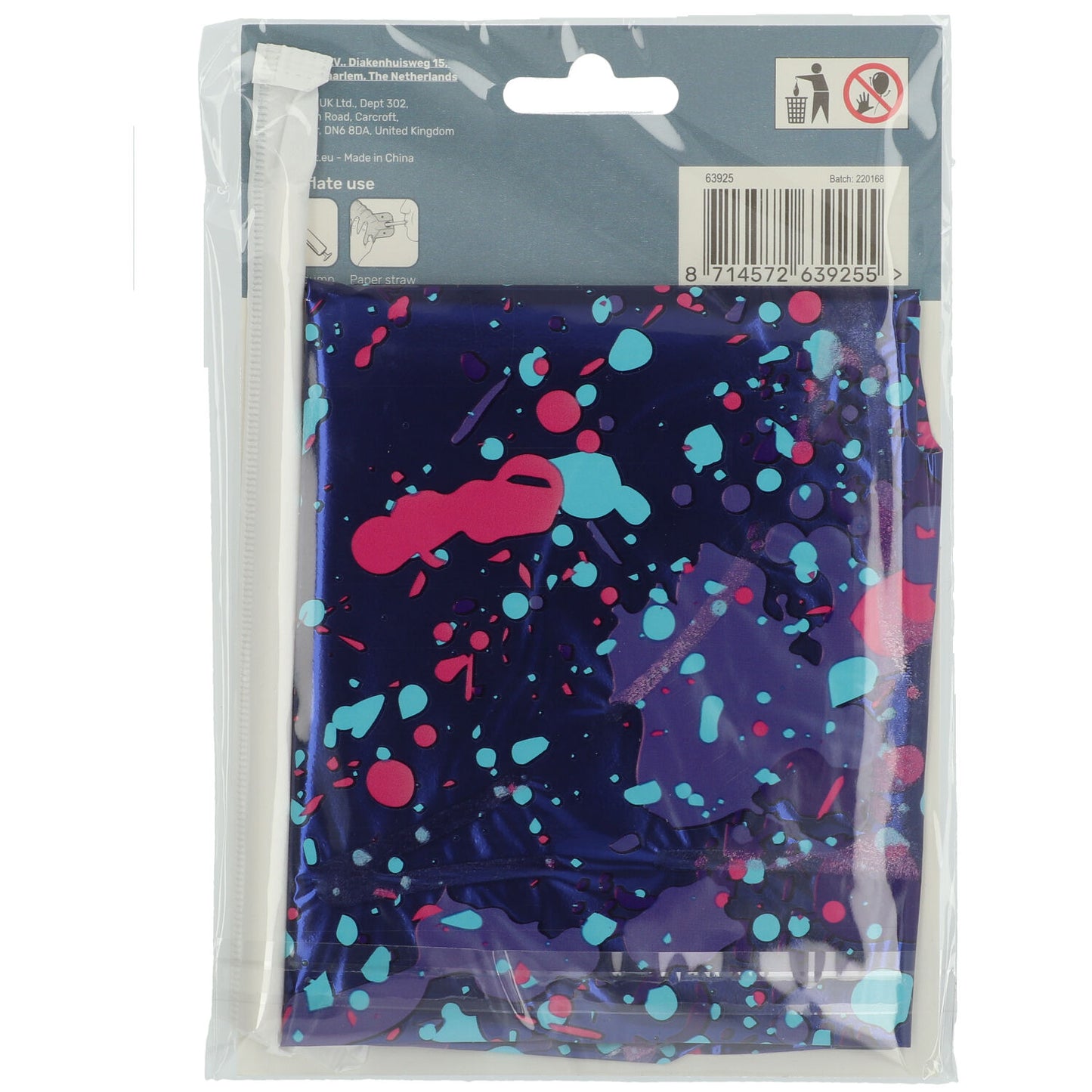 Zahl 5 Paint Splash Stehender Folienballon - 41 cm