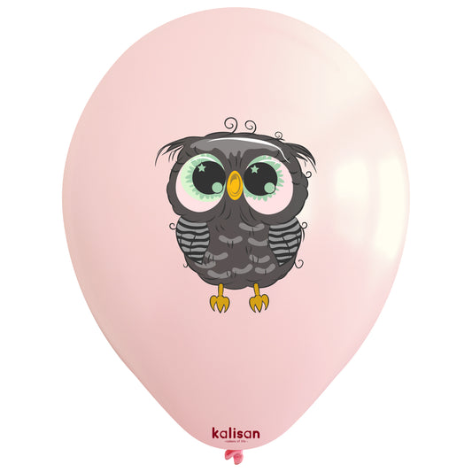 Eule Latexballon Mix- 10 St. - 12"/30cm