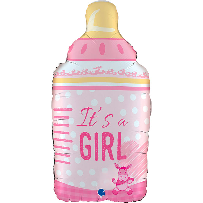 It's a Girl Babyflasche Folienballon - 25"/64cm