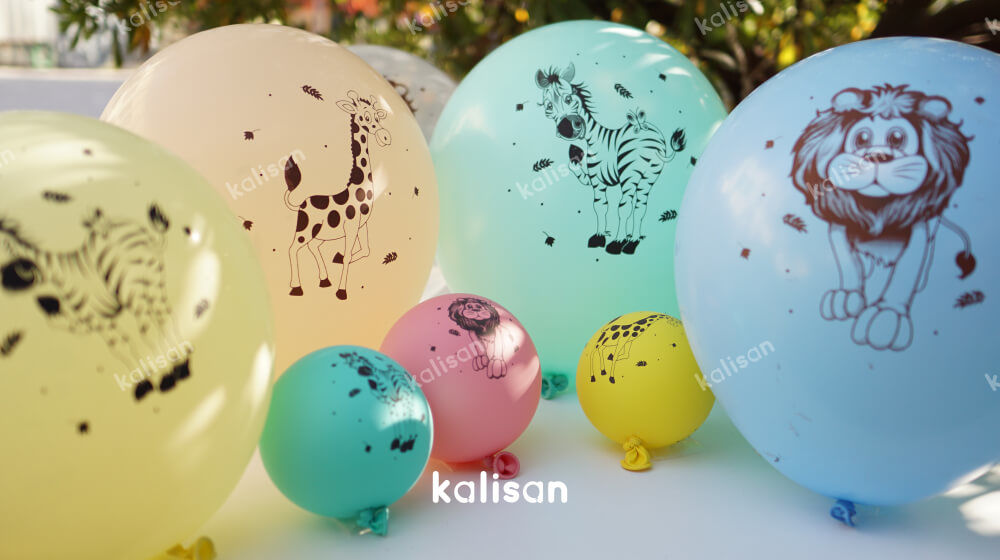 Safari Tiere Latexballon Mix - 10 St. - 12"/30cm