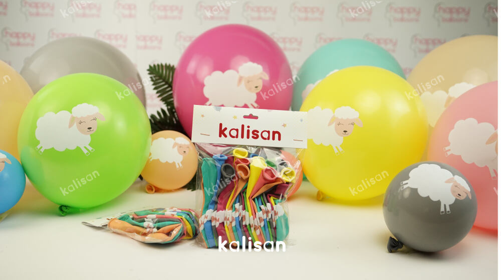 Kleines Lamm Latexballon Mix - 10 St. - 12"/30cm