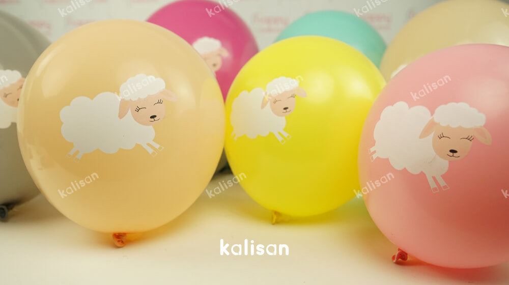 Kleines Lamm Latexballon Mix - 10 St. - 12"/30cm