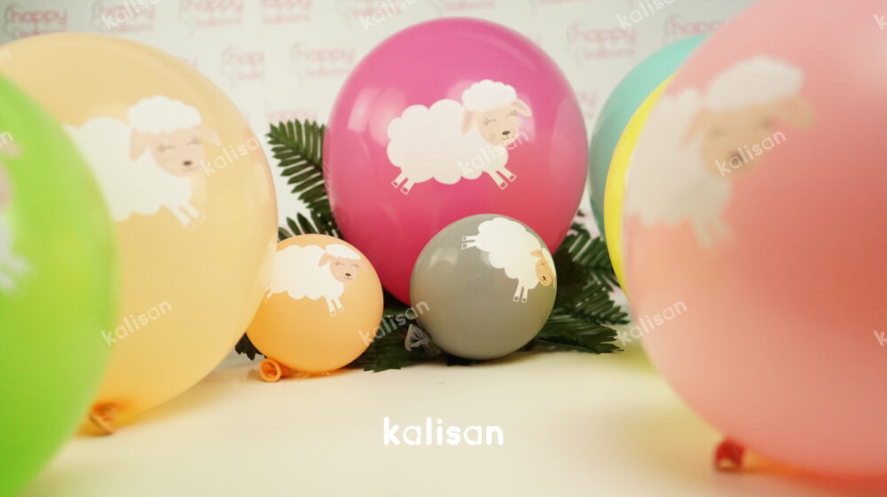 Kleines Lamm Latexballon Mix - 10 St. - 12"/30cm