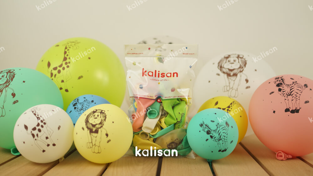 Safari Tiere Latexballon Mix - 10 St. - 12"/30cm