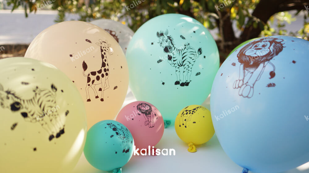 Safari Tiere Latexballon Mix - 10 St. - 12"/30cm